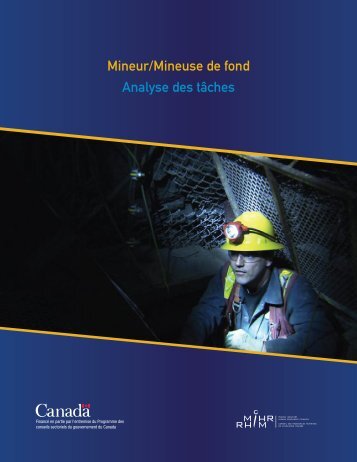 Mineur/Mineuse de fond Analyse des tÃ¢ches - MiHR