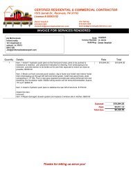 Foundation, Waterproofing and Masonry Repair Invoices 11-8-2011