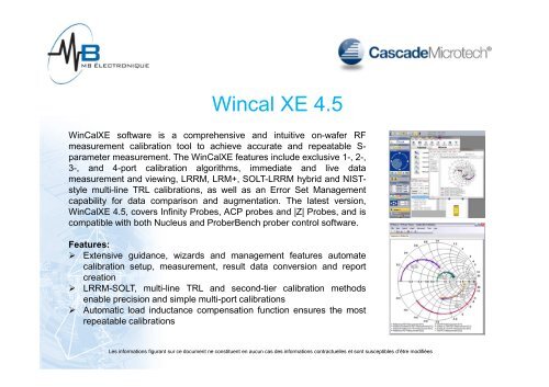 CMI_WinCal XE 4.5 - MB Electronique