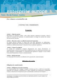 Les Clauses essentielles du Contrat de Commission - pic2europe.fr