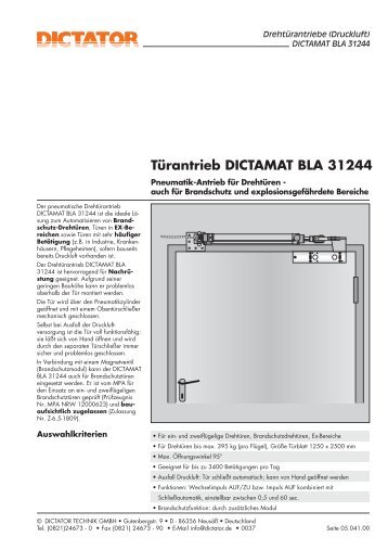 Türantrieb DICTAMAT BLA 31244 - Dictator