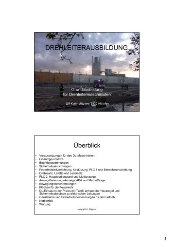 Ausbildungsunterlage Drehleitermaschinist - FF Althofen