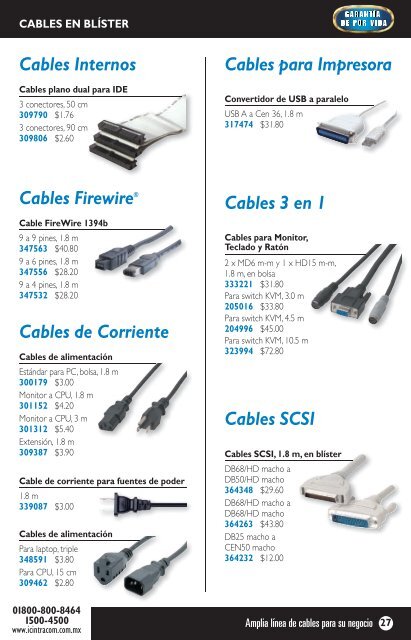 Cables Firewire - IC INTRACOM