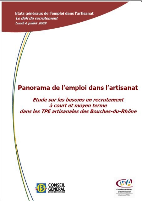 Etude sur les besoins en recrutement dans les TPE artisanales des ...