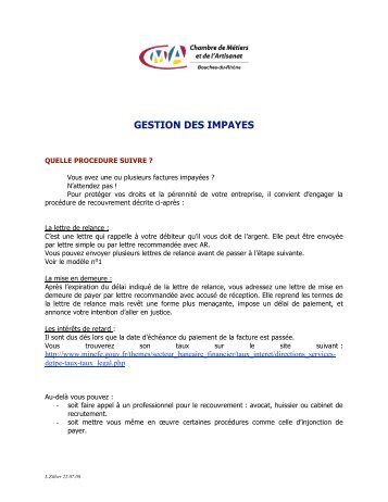 GESTION DES IMPAYES