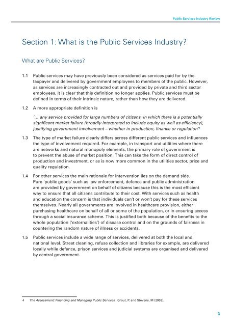 Understanding the Public Services Industy