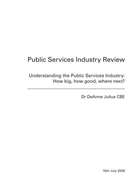 Understanding the Public Services Industy