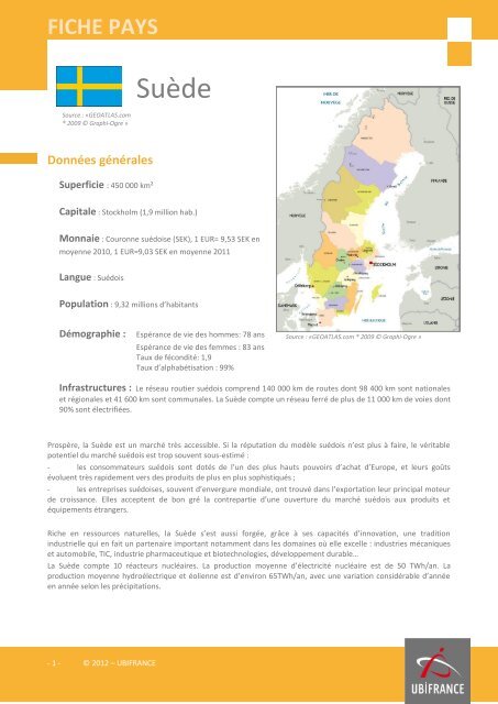 Fiche pays Suède 2012 - Veille info tourisme