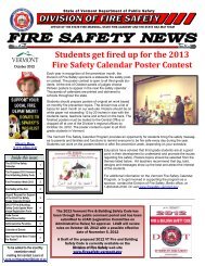 October - Vermont Division of Fire Safety - Vermont.gov