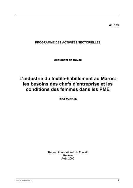 0800L'industrie ... e-habillement au Maroc.pdf - Observatoire ...