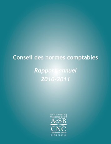 Rapport annuel du CNC 2010-2011 - Normes d'information ...