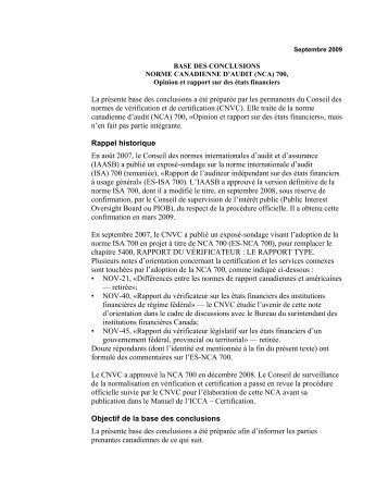 Opinion et rapport sur des Ã©tats financiers - Normes d'information ...