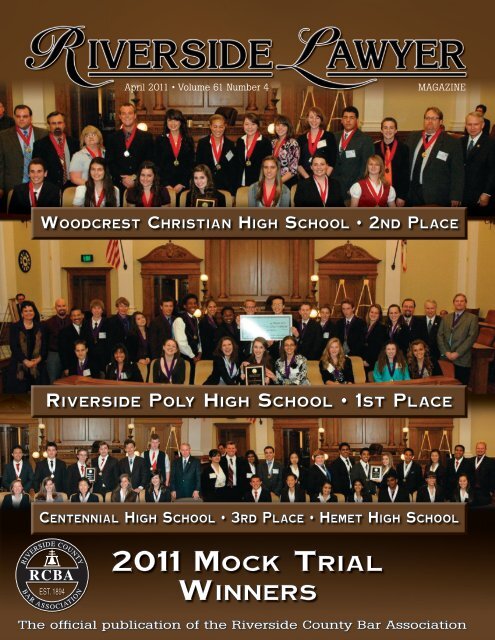 2011 Mock Trial - Riverside County Bar Association