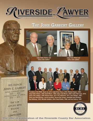 THE JOHN GABBERT GALLERY - Riverside County Bar Association