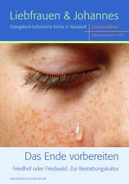 Gemeindebrief als PDF - Evangelisch-lutherische Kirche in Neustadt