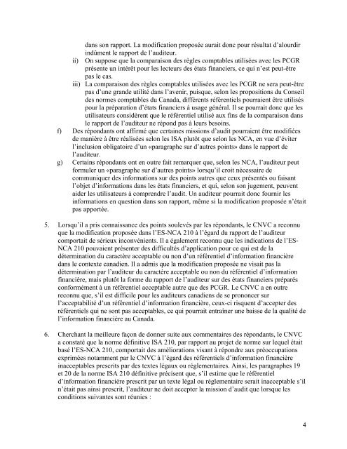 Accord sur les termes et conditions d'une mission d'audit - Normes d ...