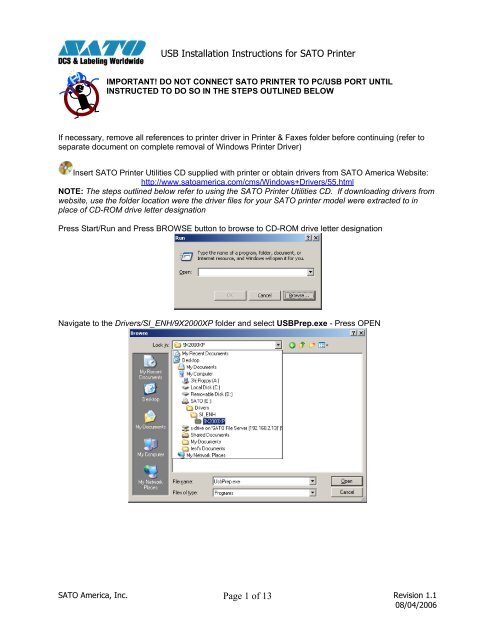 Download Sato Port Devices Driver