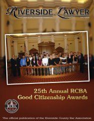 June 2006 - Riverside Lawyer Magazine - Riverside County Bar ...