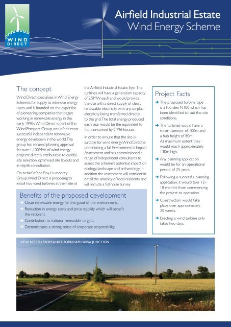 Wind Energy Scheme Information Sheet - Wind Direct