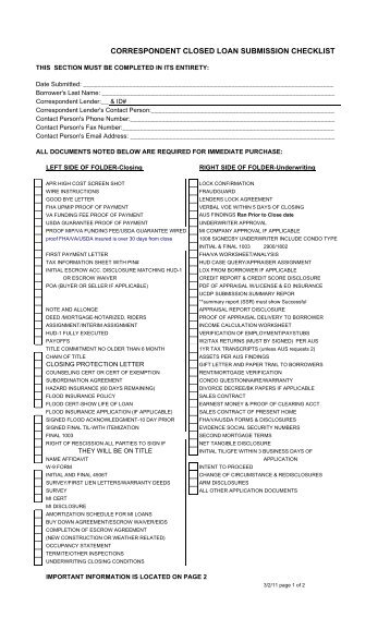 correspondent closed loan submission checklist - Wintrustmortgage ...