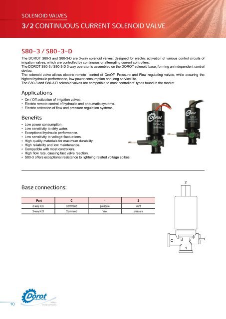 SOLENOID VALVES - Dorot Control Valves