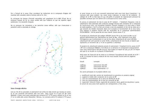 projecte modificat de les obres d' urbanització del pa15 “urcasa”