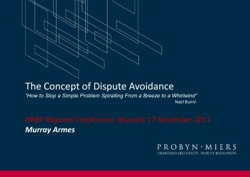 The Concept of Dispute Avoidance - drbfconferences.org