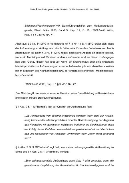 Aufbereitung von Medizinprodukten: Rechtsgrundlagen und ...