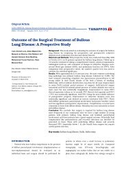 Outcome of the Surgical Treatment of Bullous Lung Disease - Tanaffos