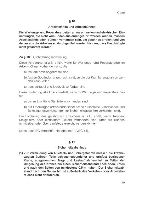 D6 Bg-Vorschrift D6 Krane - Die BG ETEM