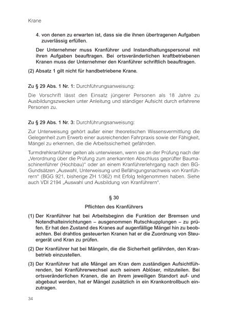 D6 Bg-Vorschrift D6 Krane - Die BG ETEM