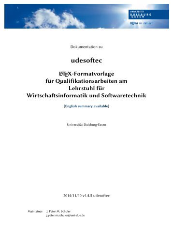 Latex-Formatvorlage fÃ¼r alifikationsarbeiten - The CTAN archive.