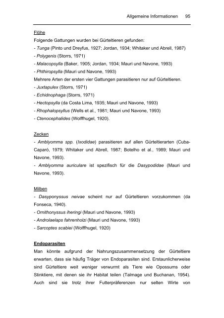 Biologie und Haltung von Gürteltieren (Dasypodidae)