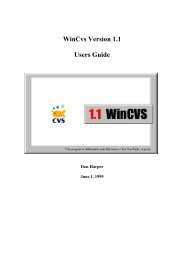 WinCvs Version 1.1 Users Guide - FTP archive directory