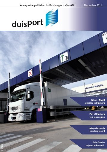 A magazine published by Duisburger Hafen AG ...  - Duisport