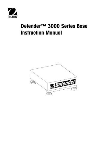 Defender™ 3000 Series Base Instruction Manual