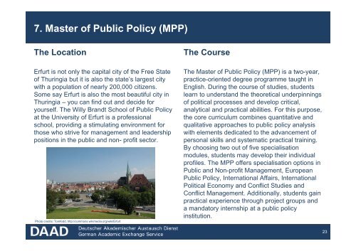 Scholarships for Master Programmes in Public Policy and ... - Daad