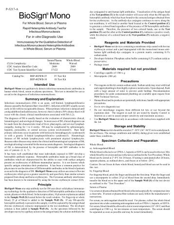 BioSign® Mono - Drug Testing