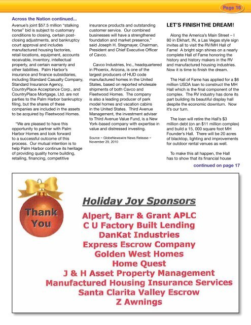 A bi-monthly newsletter published exclusively for member