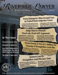 In This Issue: - Riverside County Bar Association