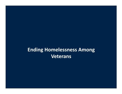 Homelessness Among Veterans - Corporation for Supportive Housing