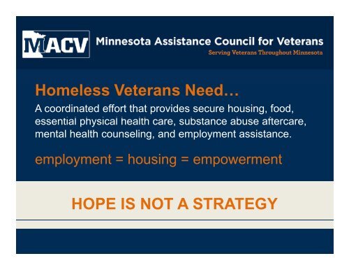 Homelessness Among Veterans - Corporation for Supportive Housing