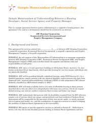 Sample Memorandum of Understanding - Corporation for ...