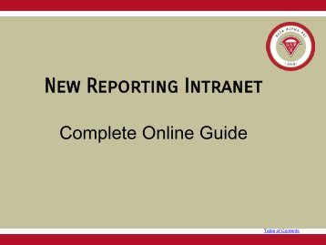 Reporting Intranet Guide - Beta Alpha Psi