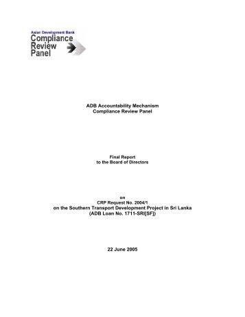 Final Report - ADB Compliance Review Panel - Asian Development ...