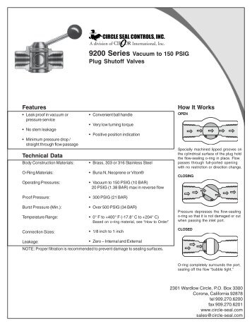 9200 Series - Fluid Process Control Corporation