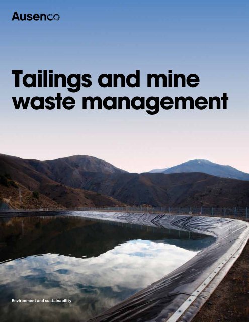 Tailings and mine waste management - Ausenco