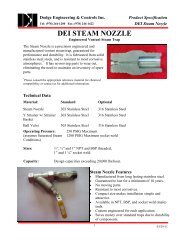 Steam Nozzle Product Bulletin