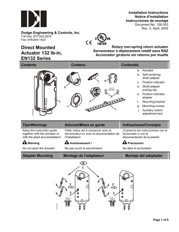 Installation - Type A - EN132 Installation Instructions - Dodge ...