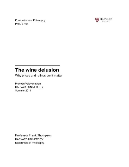 The wine delusion